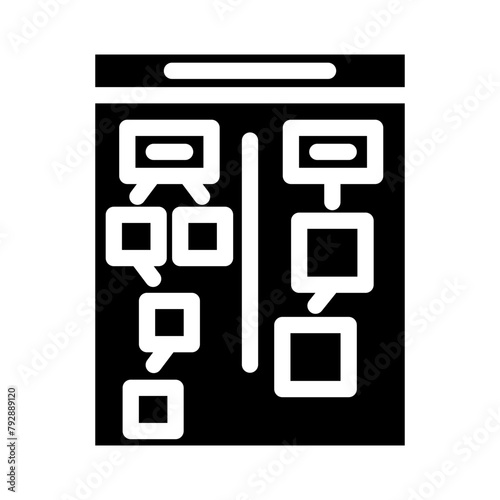 affinity diagram ux ui design glyph icon vector. affinity diagram ux ui design sign. isolated symbol illustration