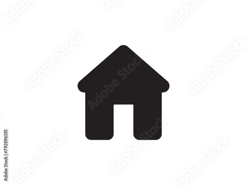 Icon a house representation, isolated against a clean background. This simple vector symbol evokes a sense of warmth and security, embodying the concept of home.