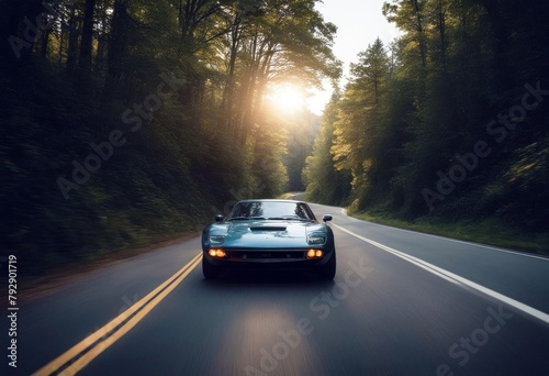 'sports drives road car winding long scenic curve speed thrill adventure freedom drive driving travel generative ai journey exploration transportation vehicle automobile'