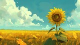 A Sunflowers Dream Imagining a World Beyond Its Field