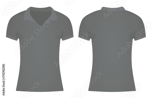 Grey woman t shirt. vector