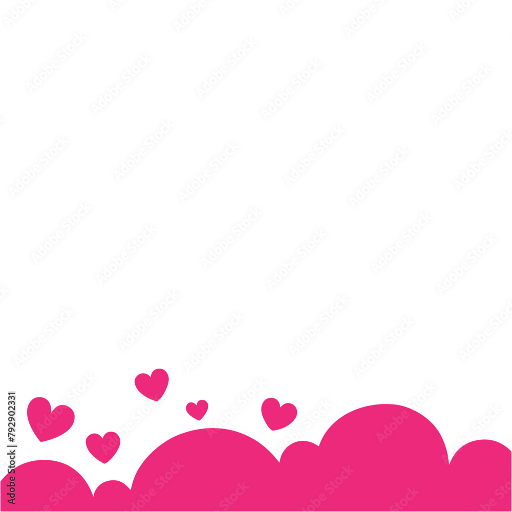 Love Shapes Valentine Footer Love Shapes Valentine Footer