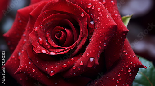 red rose with water drops, Macro photo of red rose with water drops, rose with beautiful waves 4k photo