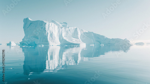 Big icebergs in Ilulissat icefjord western Greenland.