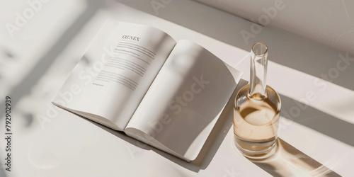 Discover the perfect pairing of literature and libations in this enticing image capturing the essence of bookish indulgence. AI generative. photo