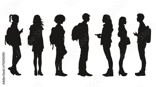 silouhettes of students