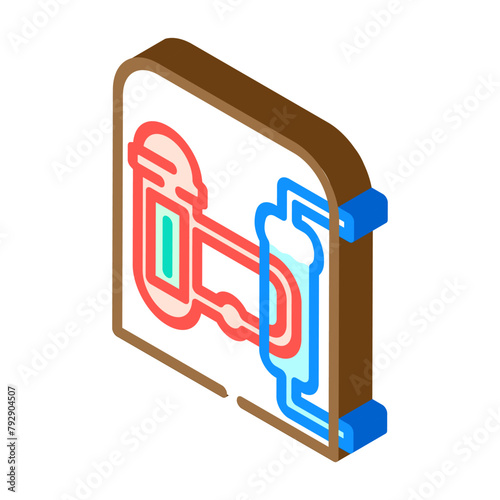 reactor nuclear energy isometric icon vector. reactor nuclear energy sign. isolated symbol illustration