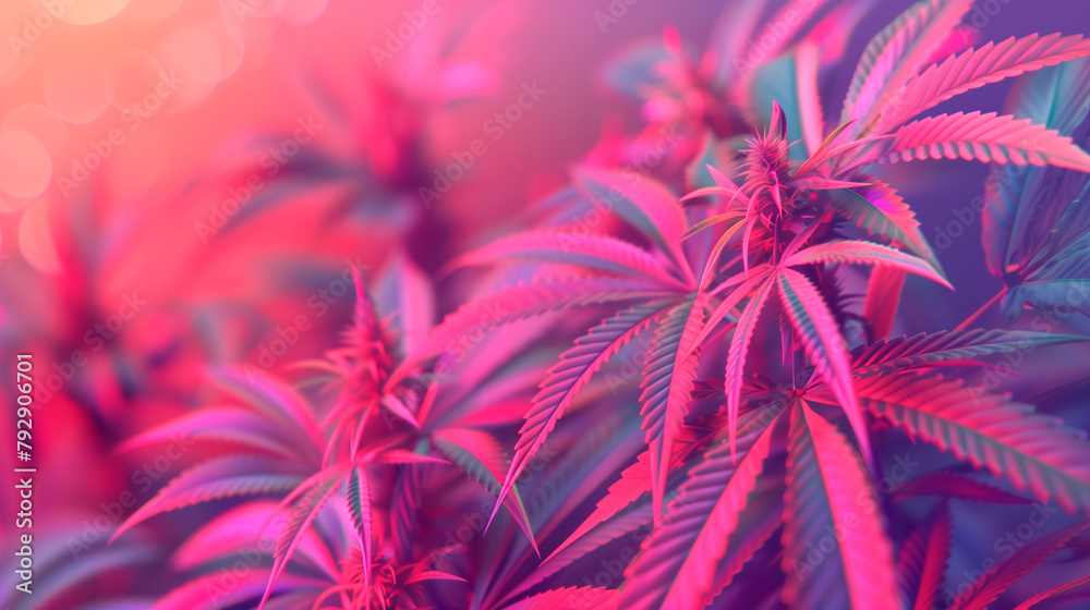 Colorful cannabis background Colorful cannabis background
