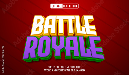 Editable 3d text style effect - Battle Royale text effect Template