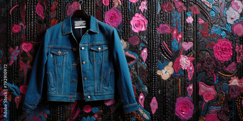 Detailed close-up showcases the texture of denim jeans, a trendy addition to any laid-back look.