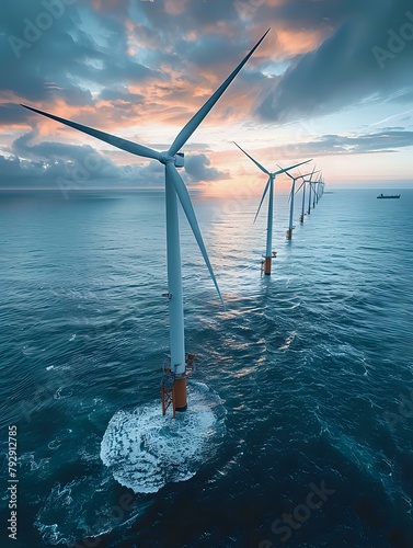 Eco-Friendly Power: Offshore Wind Farm photo