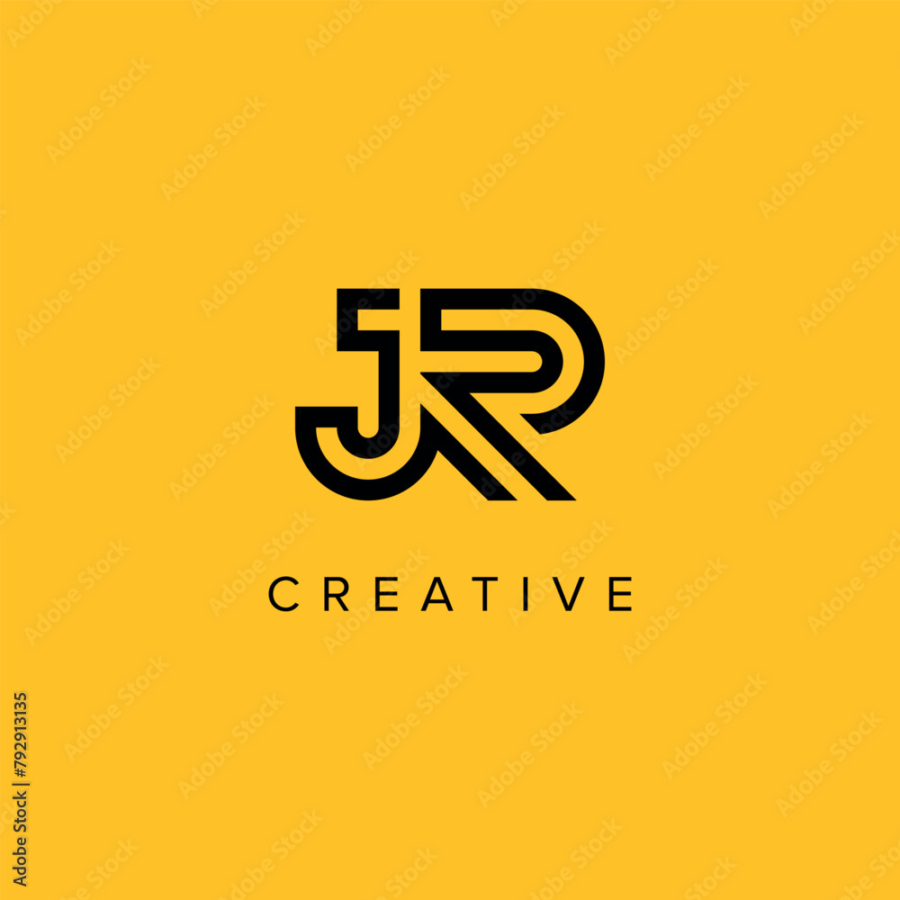 custom made wallpaper toronto digitalAlphabet Letters JR RJ Creative Luxury Logo Initial Based Monogram Icon Vector Elements