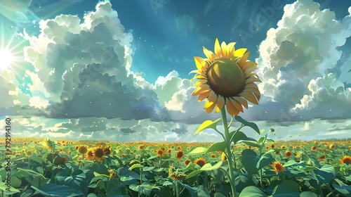Illuminating Dreams A Sentient Sunflowers Quest for Horizons Allure photo