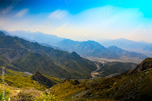 Landscape view of Taif Mountains