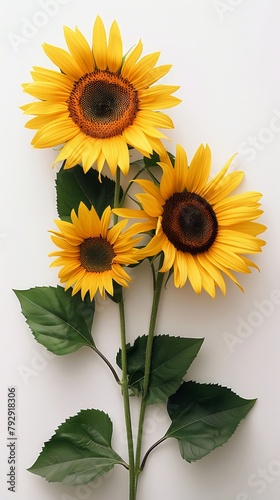 Bright Yellow Sunflowers against a Gray Backdrop.