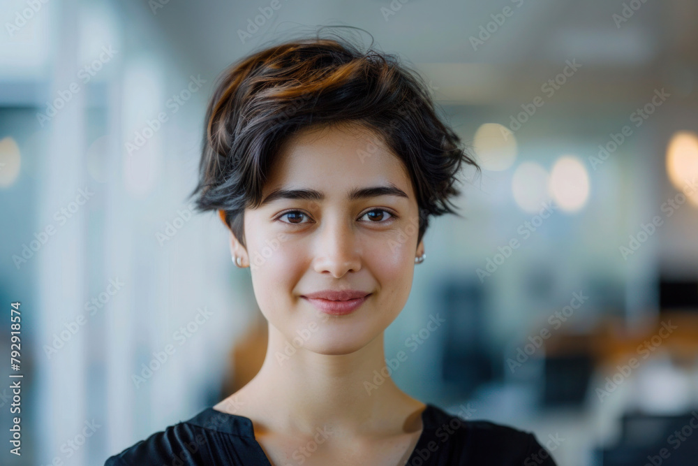 Obraz premium A confident young business woman, CEO, manager position