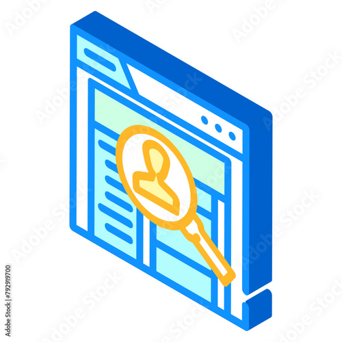 contextual inquiry ux ui design isometric icon vector. contextual inquiry ux ui design sign. isolated symbol illustration