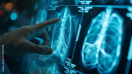 The doctor diagnoses and treats the virtual Human Lungs and long Covid 19 on the screen using modern technology. He has studied Healthcare and Medicine, Innovation and Medical Technology Concepts