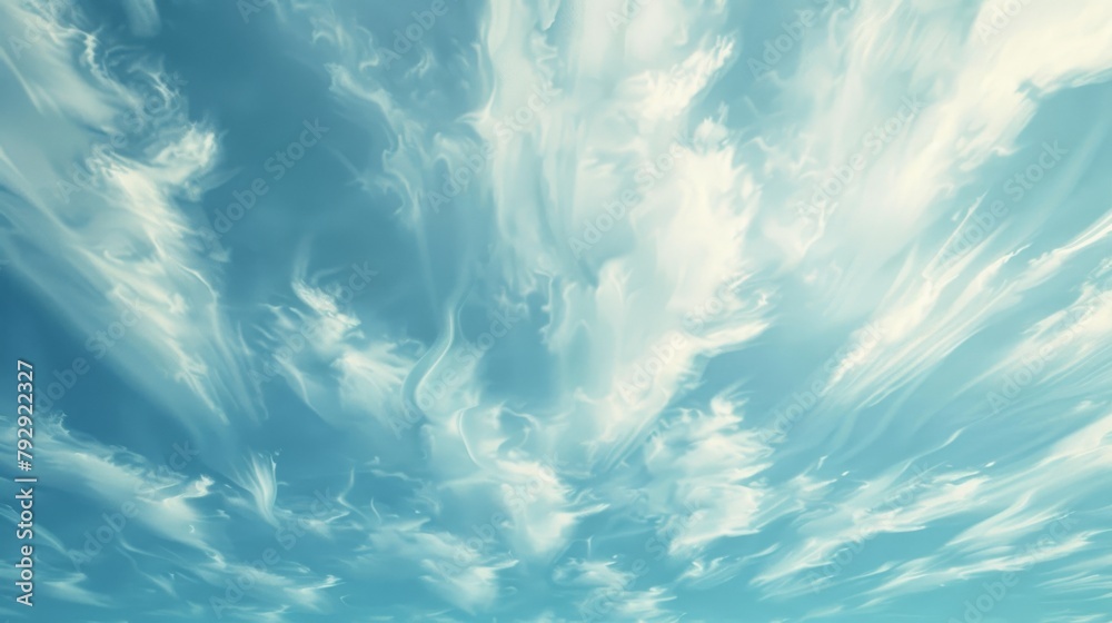 Serene Blue Sky with Wispy Cirrus Clouds Serene Blue Sky with Wispy Cirrus Clouds
