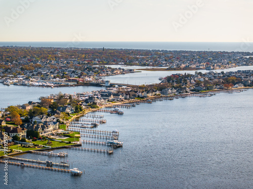 Brick New Jersey Beach homes from an aerial view photo