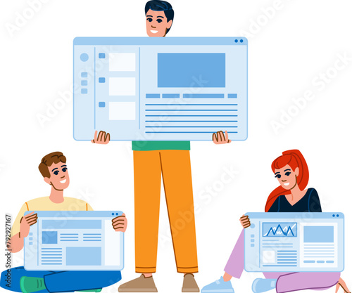 leadership niche authority vector. knowledge reputation, dominance recognition, prominence mastery leadership niche authority character. people flat cartoon illustration