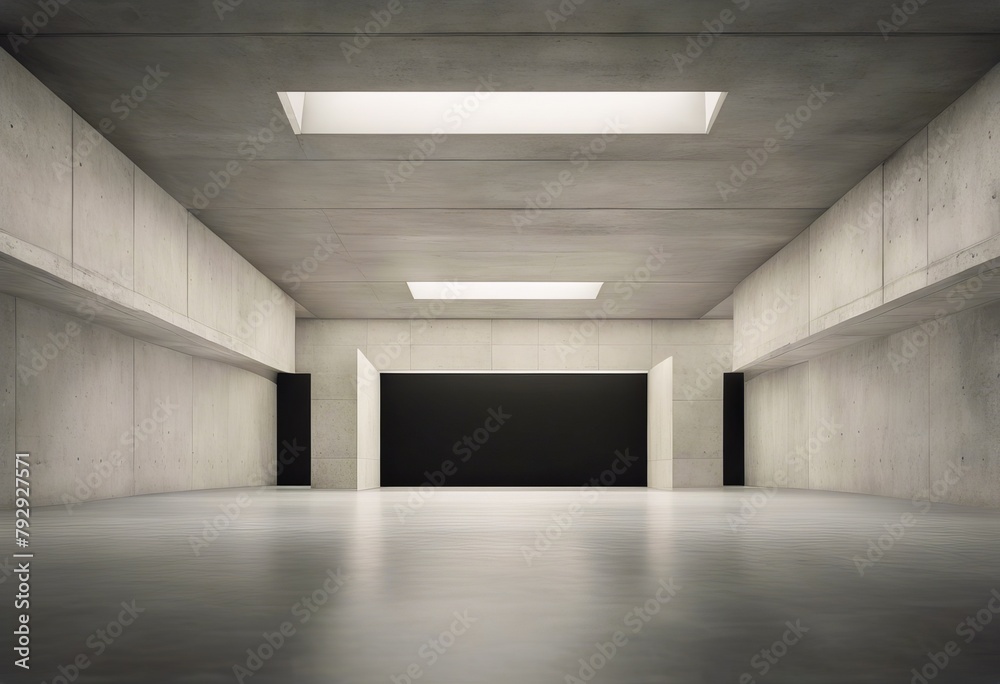 concrete room template ceiling cubical opening product elevated modern presentation abstract center Empty background platform