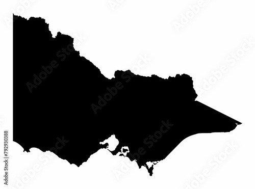 Victoria silhouette map