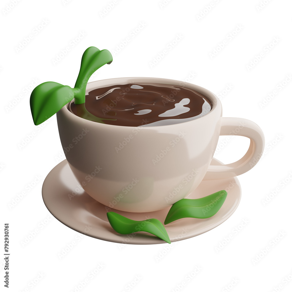 Fotografija Hot Drink 3d illustration