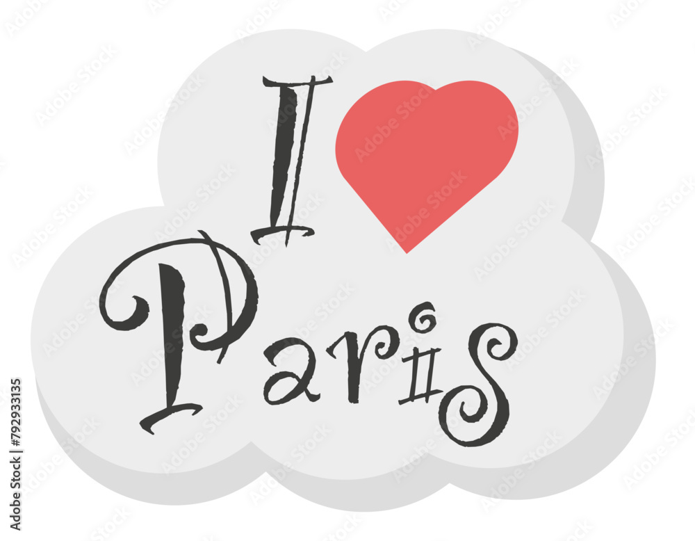 I love Paris. Postcard with love to Paris. The capital of love. Vector illustration. I love Paris. Postcard with love to Paris. The capital of love. Vector illustration.