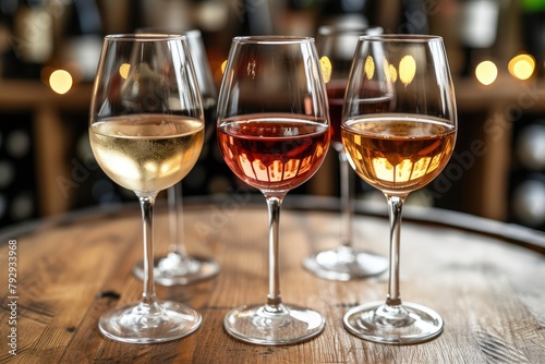 Elegant Wine Selection: Red, White, Rose