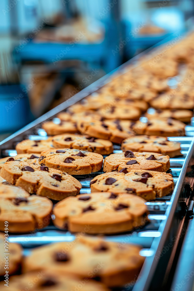 cookies in the factory industry. Selective focus. cookies in the factory industry. Selective focus.