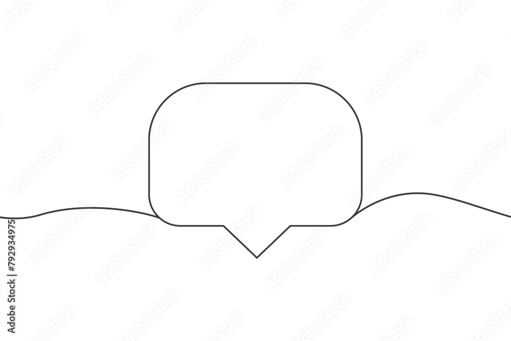 Word bubbles one line isolated on white background.