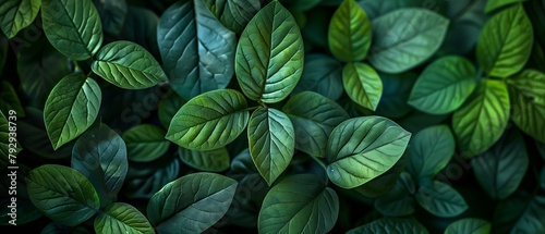 green leave background with green color grading photo
