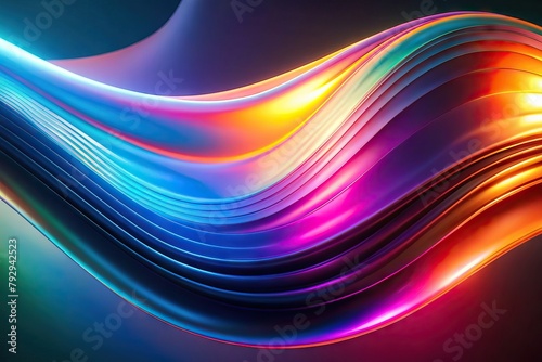 Abstract illustration wallpaper with neon lights and colors. Generative AI