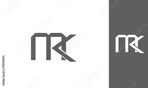 Alphabet letters Initials Monogram logo MK, KM, M and K