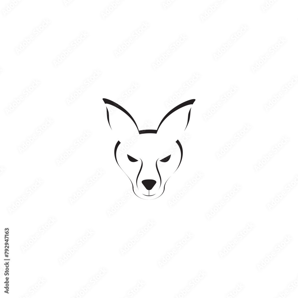 Obraz premium Wolf head icon logo vector