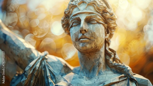 With elements, this graphic depicts Themis (justice goddess) photo