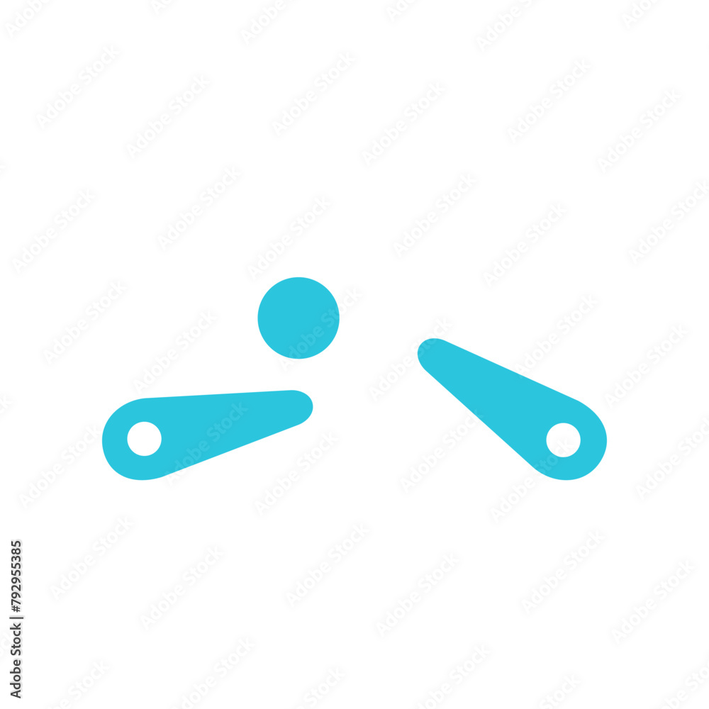 Entertainment game pinball flipper icon. Isolated on white background ...