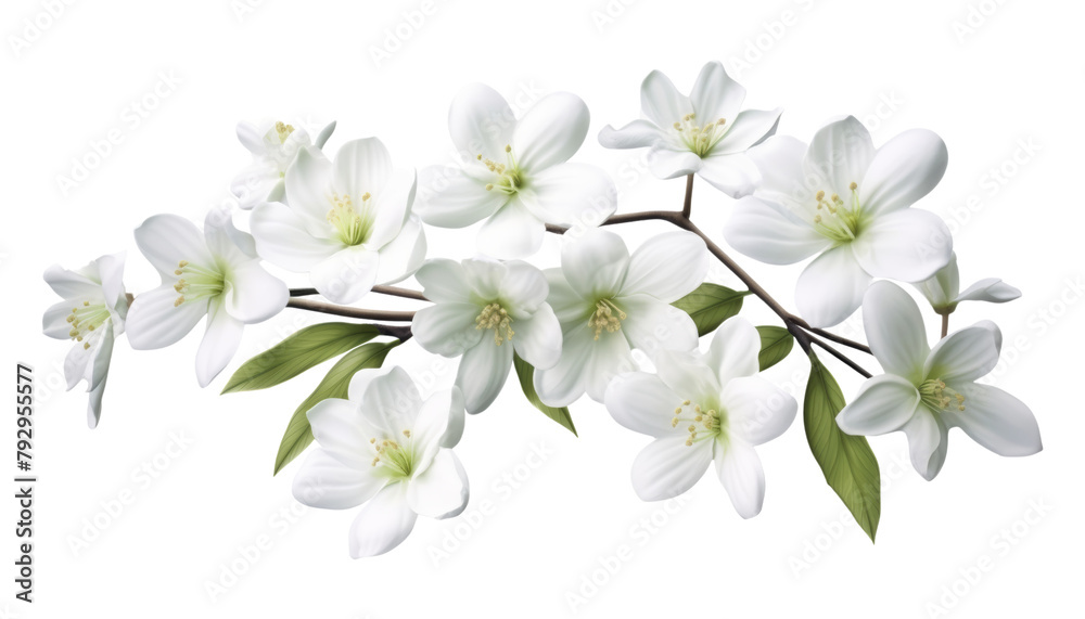 Obraz premium white flowers isolated on transparent background cutout