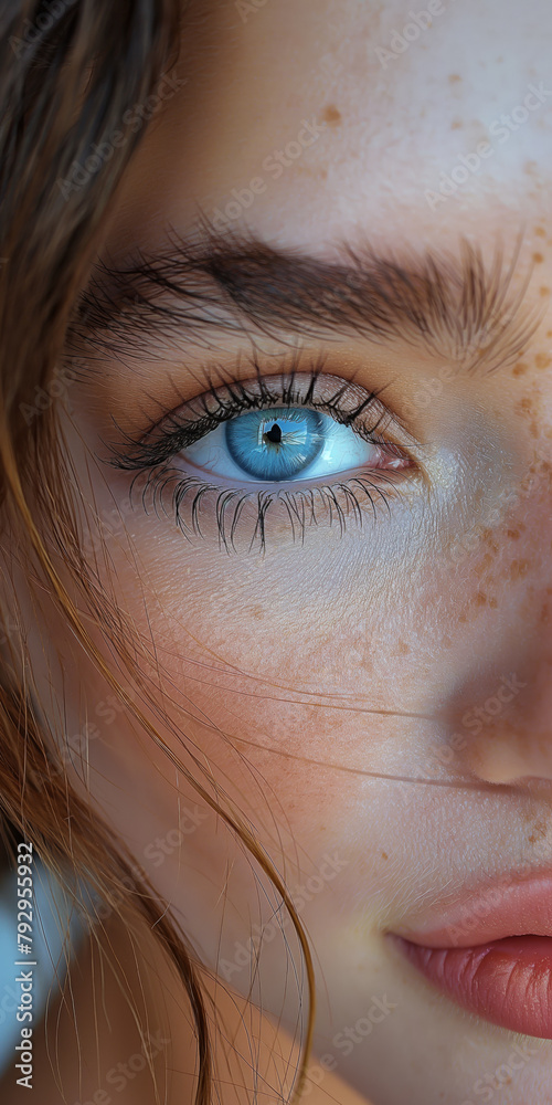 Fototapeta premium Nahaufnahme blaues Auge