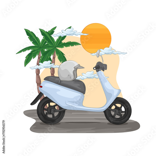 Illustration of scooter 