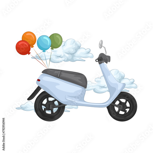 Illustration of scooter 