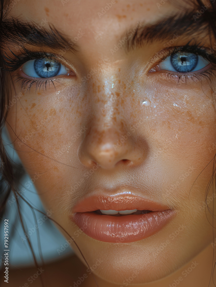 Fototapeta premium Nahaufnahme blaues Auge