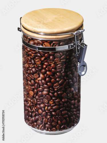 glass bowl filled with coffee beans