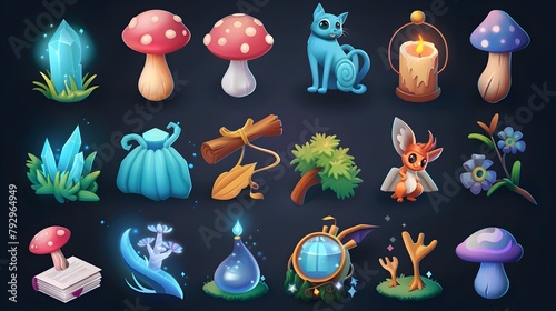 Fairy Tale Art: 3D Icon Set for Engaging Storytelling Apps and Children's Books photo
