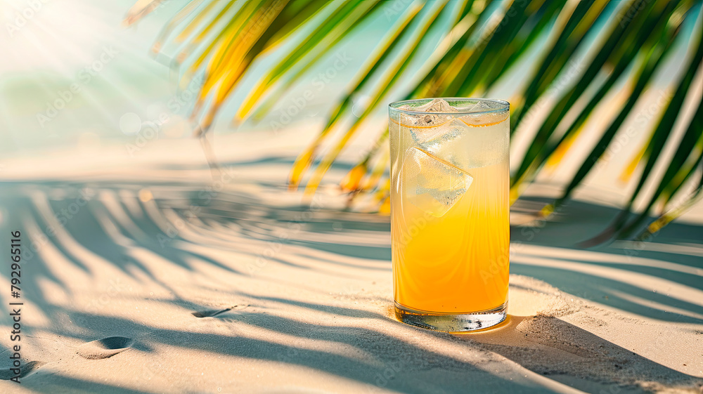 beautiful cocktail against the backdrop of the sea. Selective focus. beautiful cocktail against the backdrop of the sea. Selective focus.