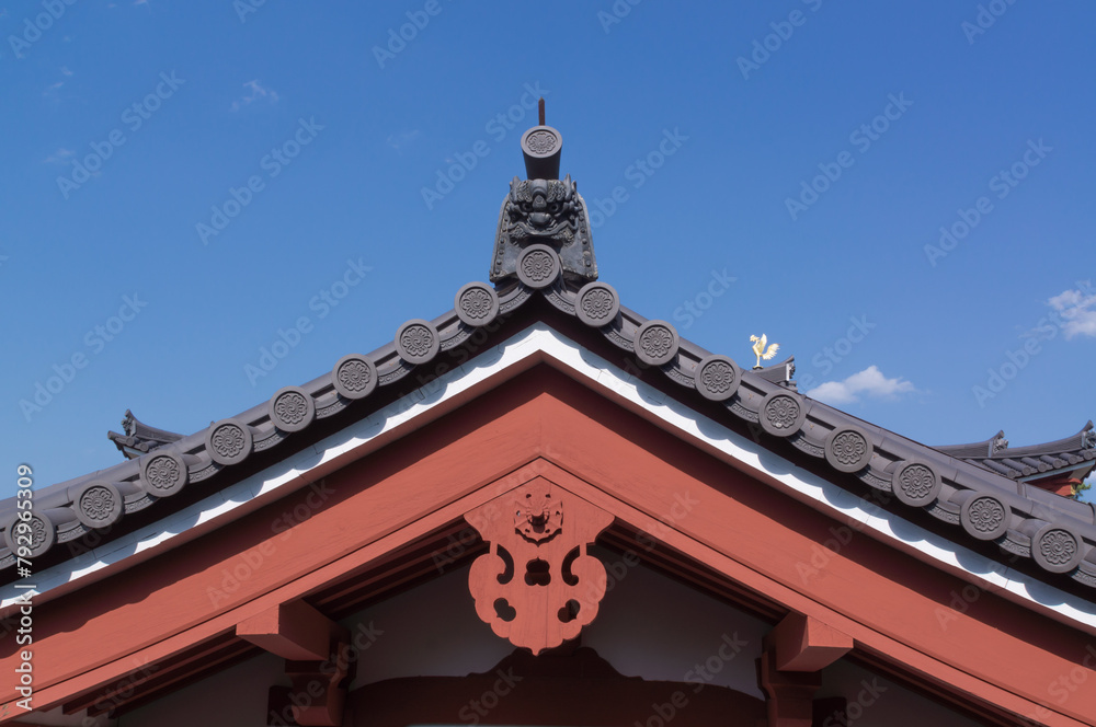 Demon-warding onigawara tiles, Uji, Kyoto Prefecture. Demon-warding onigawara tiles, Uji, Kyoto Prefecture.