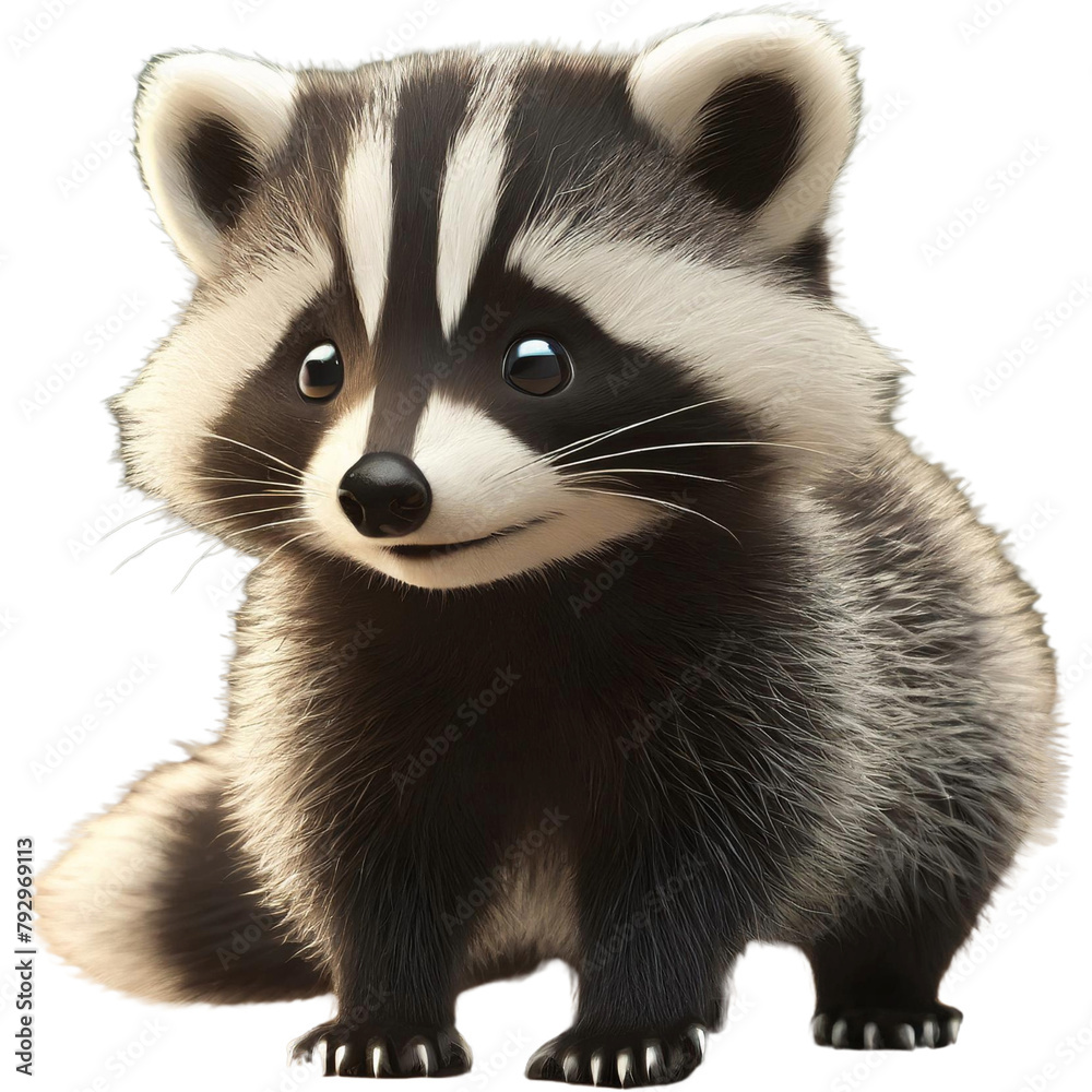 Obraz premium 귀여운 오소리 캐릭터4