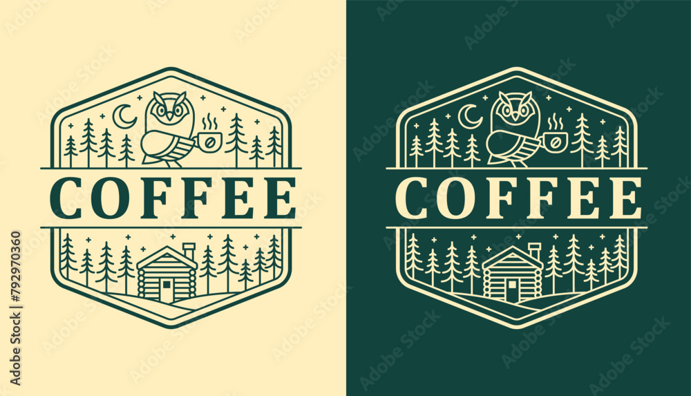 Nature coffee vector design template