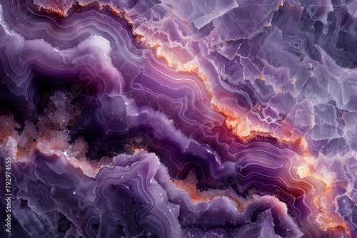 Closeup surface purple marble textured background